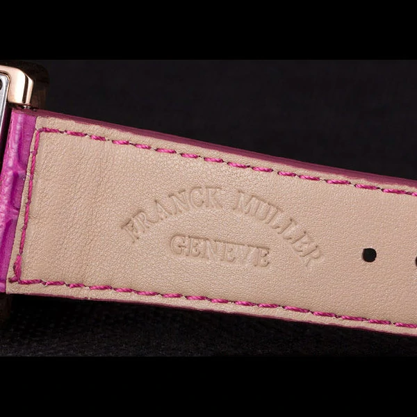 Franck Muller Infinity Rose Gold Bezel Fuchsia Croco Bracelet new59296