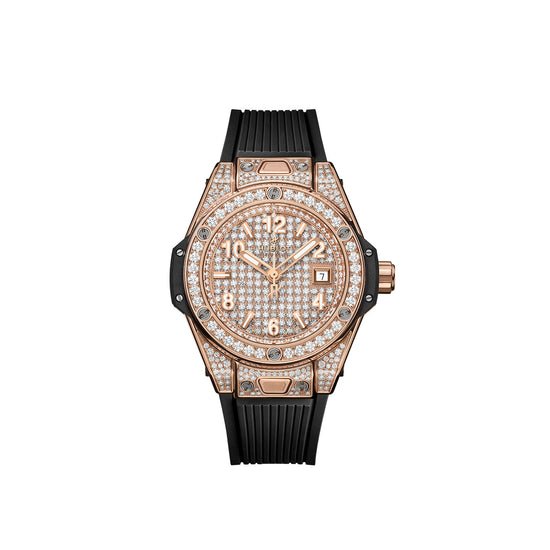 Hublot Replica Watch Big Bang ONE CLICK KING GOLD FULL PAVÉ 485.OX.9000.RX.1604