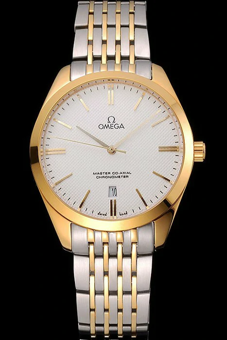 Omega Tresor Master Co Axial White Dial Gold Case Two Tone Stainless Steel Bracelet new121396